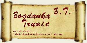 Bogdanka Trumić vizit kartica